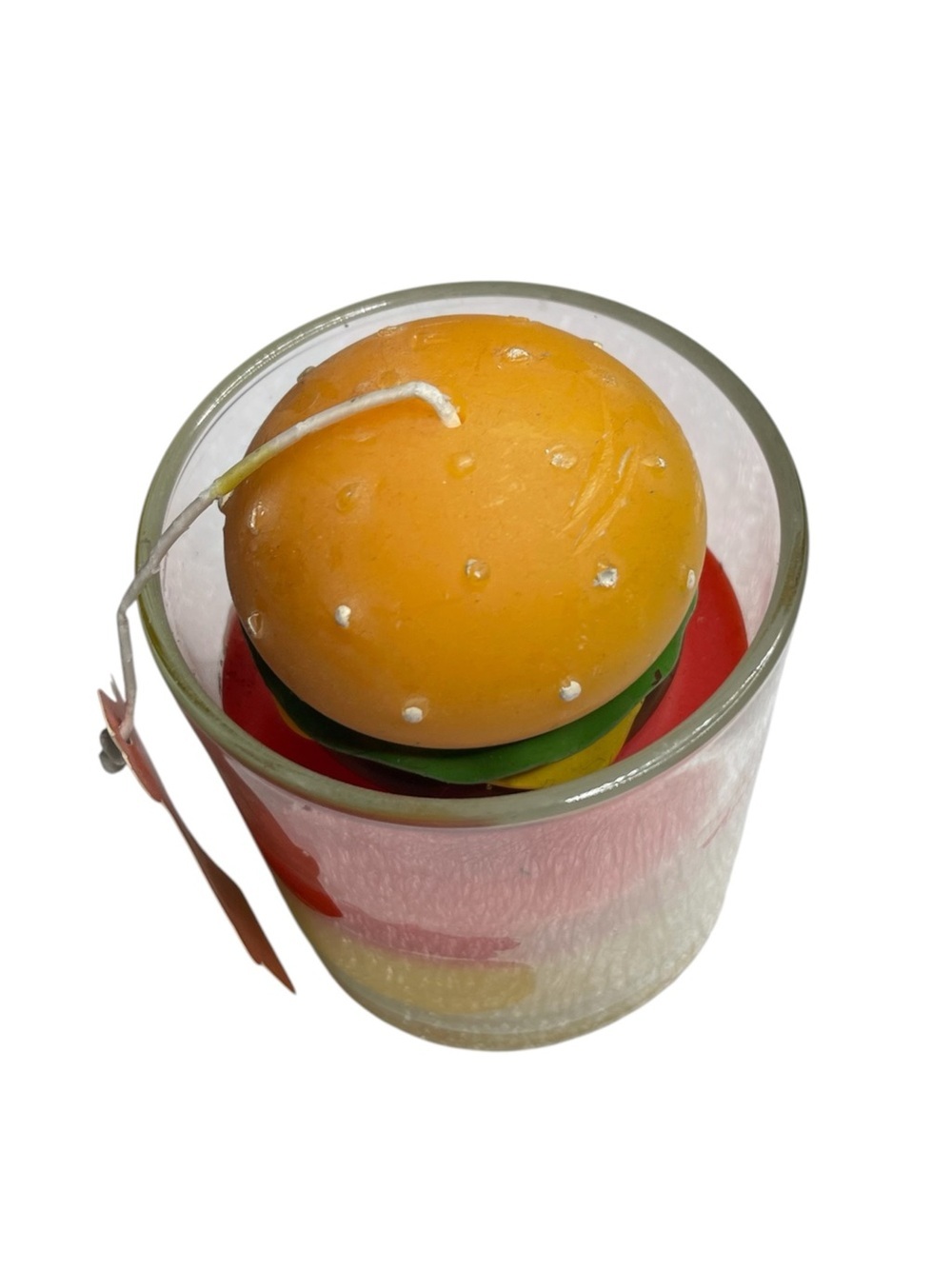 Burger time Novelty Burger Layered Candle in Yellow, Red, Green - Picture 4 of 5